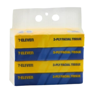 7-Eleven 3-Ply Facial Tissue 80's x 4