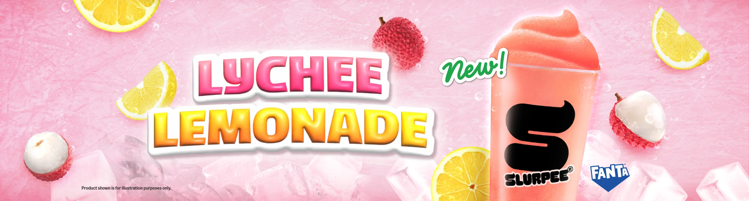 Lychee Lemonade Slurpee Banner